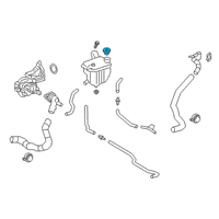 OEM 2015 Toyota Prius Plug-In Reserve Tank Cap Diagram - 16475-28140