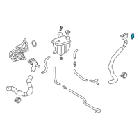 OEM Toyota Corolla Water Outlet Gasket Diagram - 16341-24010