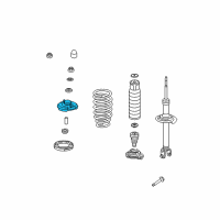 OEM 2011 Honda Accord Base, Rear Shock Absorber Mounting Diagram - 52675-TA0-A01