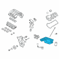 OEM 2016 Lincoln MKS Oil Pan Diagram - DG1Z-6675-F