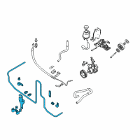 OEM 2009 Nissan Pathfinder Oil Cooler Assembly - Power Steering Diagram - 49790-ZL20A