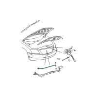 OEM Chrysler Pacifica Hood Prop Diagram - 5054088AI