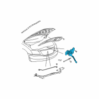 OEM 2005 Chrysler Pacifica Hood Latch Diagram - 4719787AC