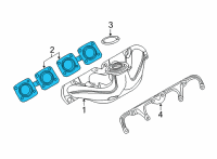 OEM 2019 BMW 530i Exhaust Manifold/Cylinder Head Gasket Diagram - 11-62-8-693-121