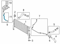 OEM Hyundai HOSE ASSY-WATER Diagram - 25450-J9560