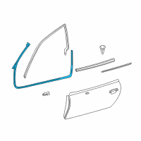 OEM BMW Z3 Front Left Door Seal Diagram - 51-71-8-397-375