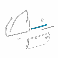 OEM 1996 BMW Z3 Inner Left Window Channel Cover Diagram - 51-41-8-397-817