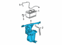 OEM 2021 Chevrolet Tahoe Battery Tray Diagram - 84817040