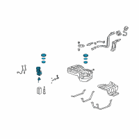 OEM Honda Filter Set, Fuel Diagram - 17048-SWA-A00