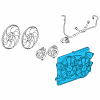 OEM 2018 Cadillac XTS Shroud-Engine Coolant Fan Diagram - 22830902