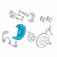 OEM 2022 Lexus RX350 Cover, Disc Brake Dust Diagram - 47781-0E050