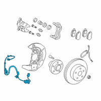 OEM Lexus RX350 Sensor, Speed, Front LH Diagram - 89543-48060