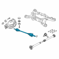 OEM 2018 Chrysler 300 Axle Half Shaft Diagram - 68277002AB