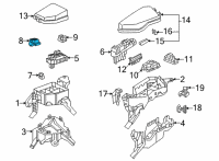 OEM 2013 Lexus ES350 Block Assembly, Relay Diagram - 82660-33050