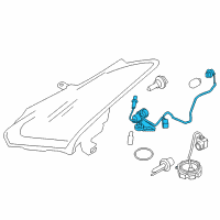 OEM Nissan GT-R Harness Assembly - Head Lamp Diagram - 26038-JF00A