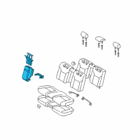 OEM Lexus GS430 Rear Seat Armrest Assembly, Center Diagram - 72830-30B10-A1