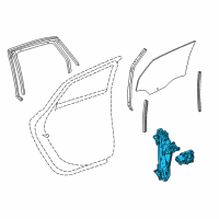 OEM 2013 Buick Verano Rear Side Door Window Regulator Assembly Diagram - 20941786