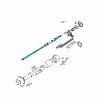 OEM 1993 Chevrolet Astro Steering Shaft Assembly Diagram - 26024519