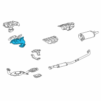 OEM 1998 Lexus ES300 Exhaust Manifold Sub-Assembly, Left Diagram - 17150-20010