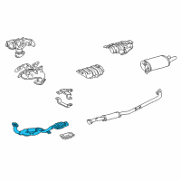 OEM 1998 Lexus ES300 Front Exhaust Pipe Assembly Diagram - 17410-20050