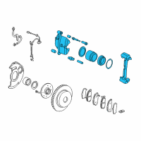 OEM 1992 Honda Civic Caliper Sub-Assembly, Left Front (Reman) Diagram - 06453-SR3-506RM