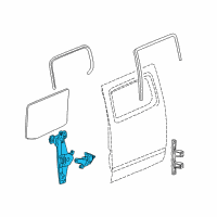 OEM 2009 Hummer H3 Rear Side Door Window Regulator Diagram - 25964206