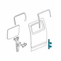 OEM 2009 Hummer H3T Channel Asm-Rear Side Door Window Rear Diagram - 94703159