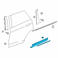 OEM 2017 Lincoln MKX Lower Molding Diagram - FA1Z-5825556-BA