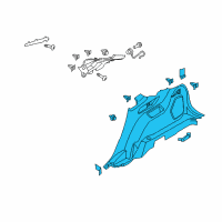 OEM 2019 Ford Edge Quarter Trim Panel Diagram - GT4Z-5831012-CC