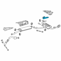 OEM 2020 Lexus NX300 Bracket, Exhaust Pipe Diagram - 17575-36040