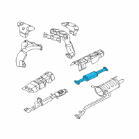 OEM 2001 Hyundai Sonata Center Exhaust Pipe Diagram - 28650-38305