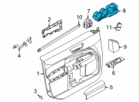 OEM 2022 Ford Escape SWITCH - WINDOW CONTROL - DOUB Diagram - LJ6Z-14529-CA