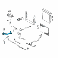 OEM 2011 BMW X6 Radiator Coolant Hose Lower Diagram - 17-12-7-589-755