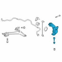 OEM Honda Knuckle, Left Front Diagram - 51215-T2A-K01