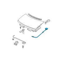 OEM 1999 Chevrolet Astro Release Cable Diagram - 15734861