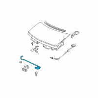 OEM 1997 Chevrolet Astro Rod Asm-Hood Hold Open Diagram - 10366040