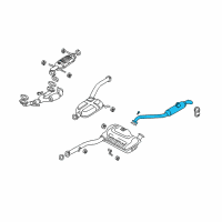 OEM 2003 Kia Sedona Tail Pipe Assembly Diagram - 0K52Y40700B