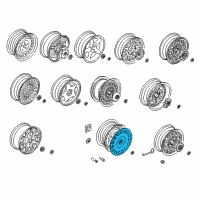 OEM 2000 BMW 540i Wheel Cover Diagram - 36-13-6-768-639