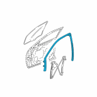 OEM 2003 Cadillac CTS Run Weatherstrip Diagram - 25778966