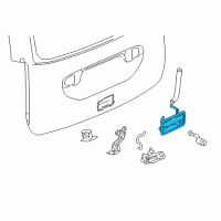 OEM Saturn Handle Asm, Lift Gate Outside *Black Diagram - 15789156