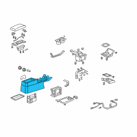 OEM Honda Element Console, Center *NH167L* (GRAPHITE BLACK) Diagram - 83420-SCV-A91ZA