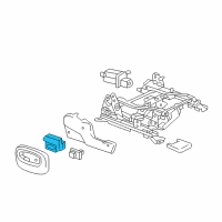 OEM 2009 Cadillac XLR Switch, Passenger Seat Adjuster & Reclining Diagram - 12451440