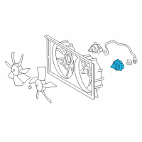 OEM 2004 Toyota Celica Fan Motor Diagram - 16363-22050