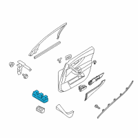 OEM 2015 Infiniti QX70 Main Power Window Switch Assembly Diagram - 25401-1CA6A