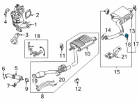 OEM 2022 Hyundai Santa Fe Hanger-Exhaust Pipe Diagram - 28780-S8000