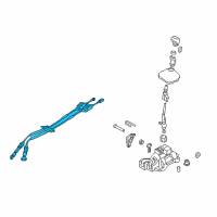 OEM 2019 Hyundai Elantra Manual Transmission Lever Cable Assembly Diagram - 43794-F2400