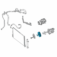 OEM 2020 Chrysler Voyager PULLY Kit-A/C Compressor Diagram - 68257495AA