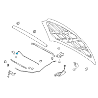 OEM 1996 Hyundai Elantra Holder-Hood Stay Rod Mounting Diagram - 81178-34000