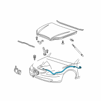 OEM 2006 Ford Taurus Release Cable Diagram - YF1Z-16916-AA