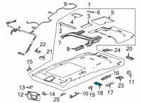 OEM 2022 Chevrolet Tahoe Dome Lamp Assembly Diagram - 84874629